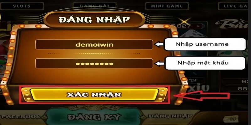 Quá trình truy cập vào nick chơi tại cổng game đơn giản